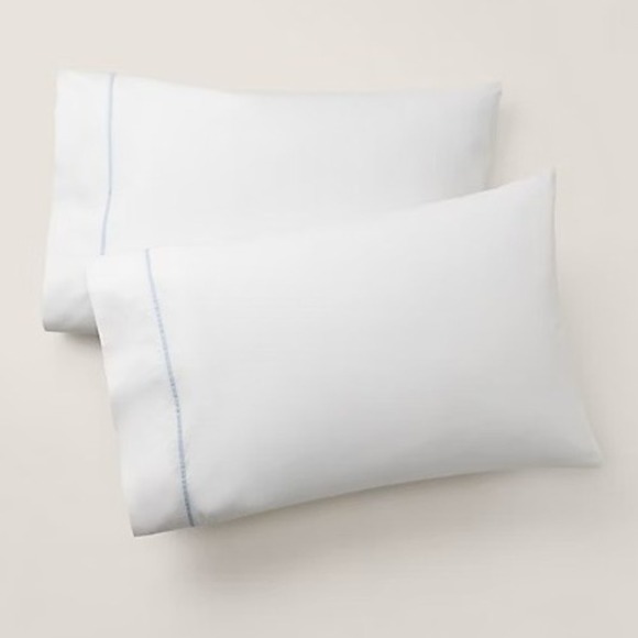 Ralph Lauren Palmer Percale King Pillowcases (2) Pale Sky Blue Cotton 21x40 NEW - Picture 1 of 5